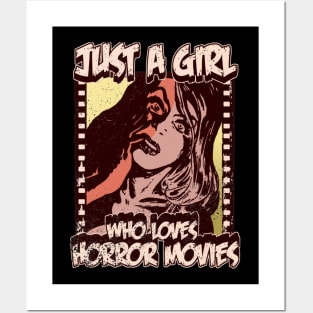 Just A Girl Who Loves Horror Movies Posters and Art